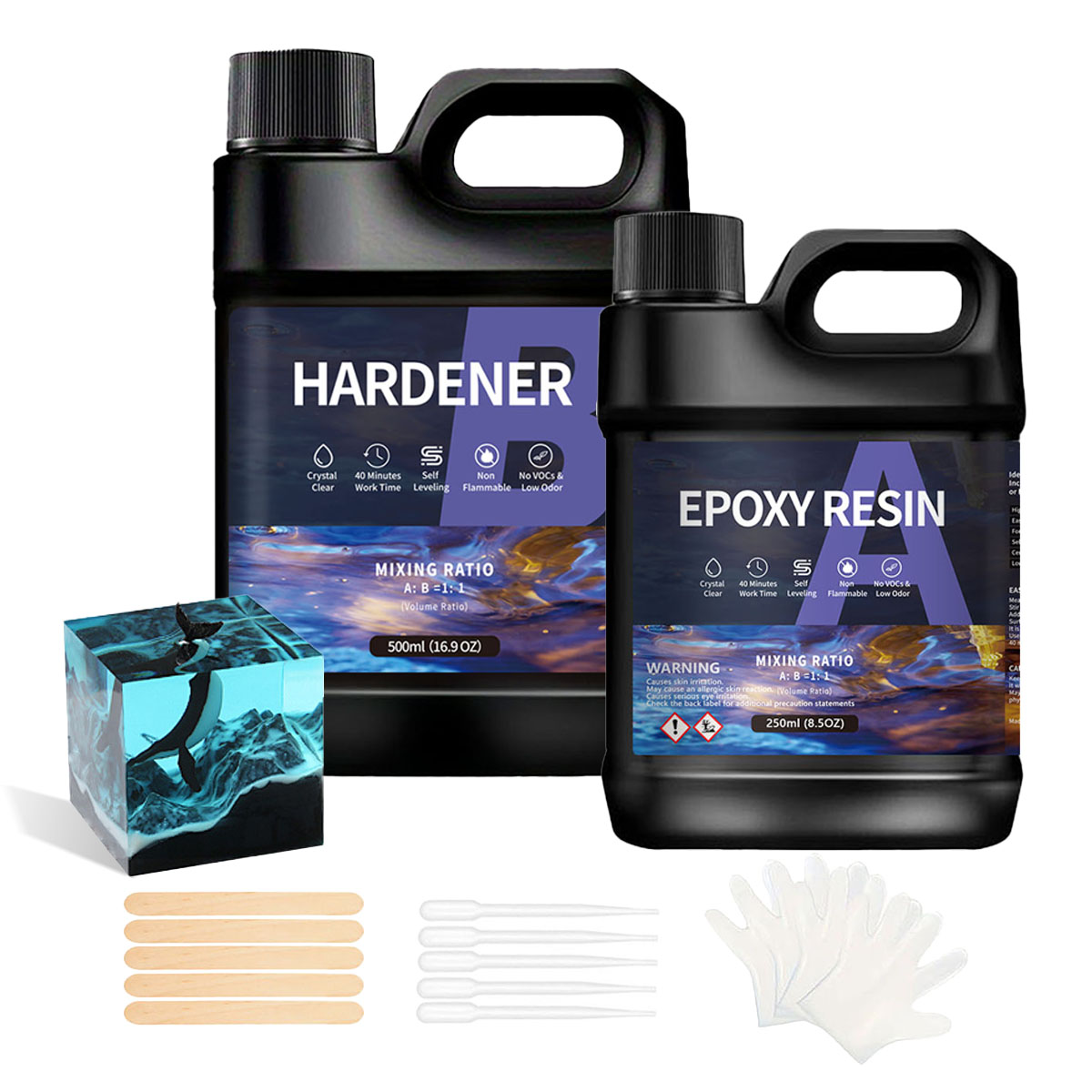 Resin Art Ratio - طقم راتنج إيبوكسي AB احترافي بنسبة