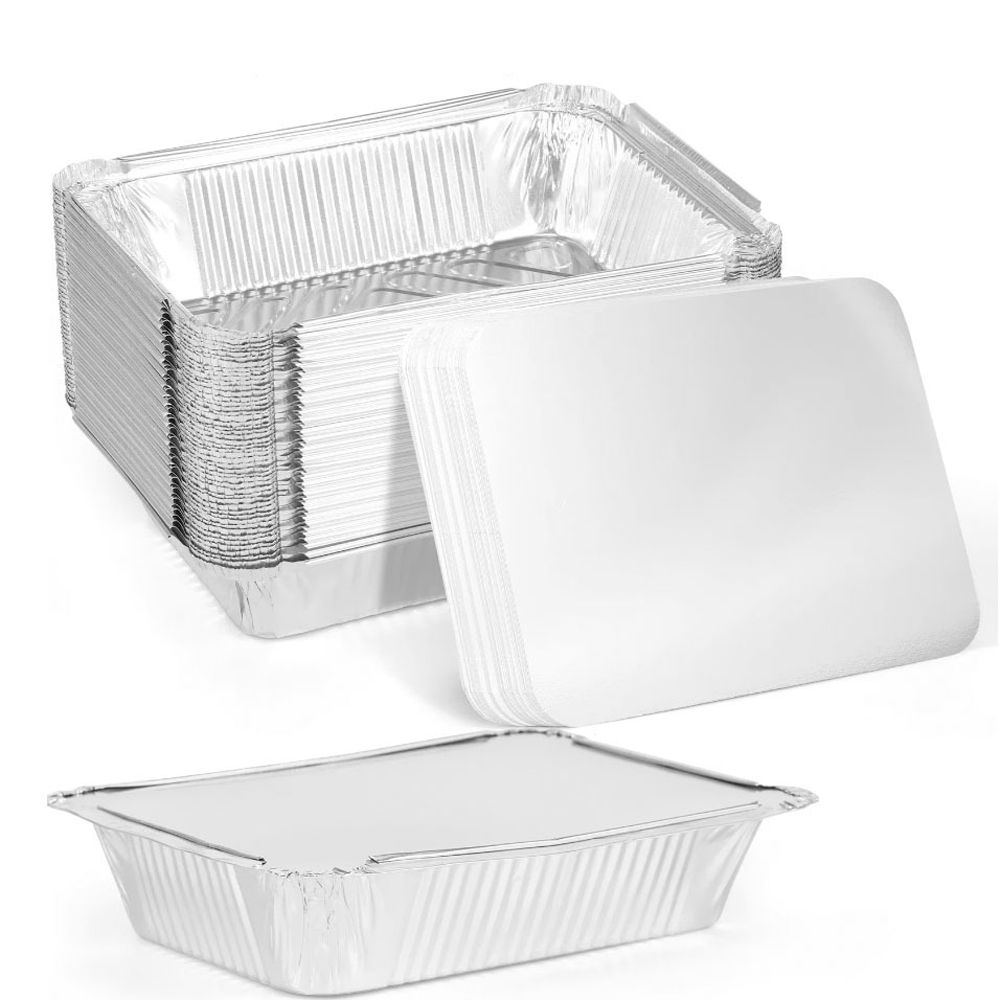 Tray Mold Rectangle - 10 قطعة جديد مع الأغطية الألومنيوم