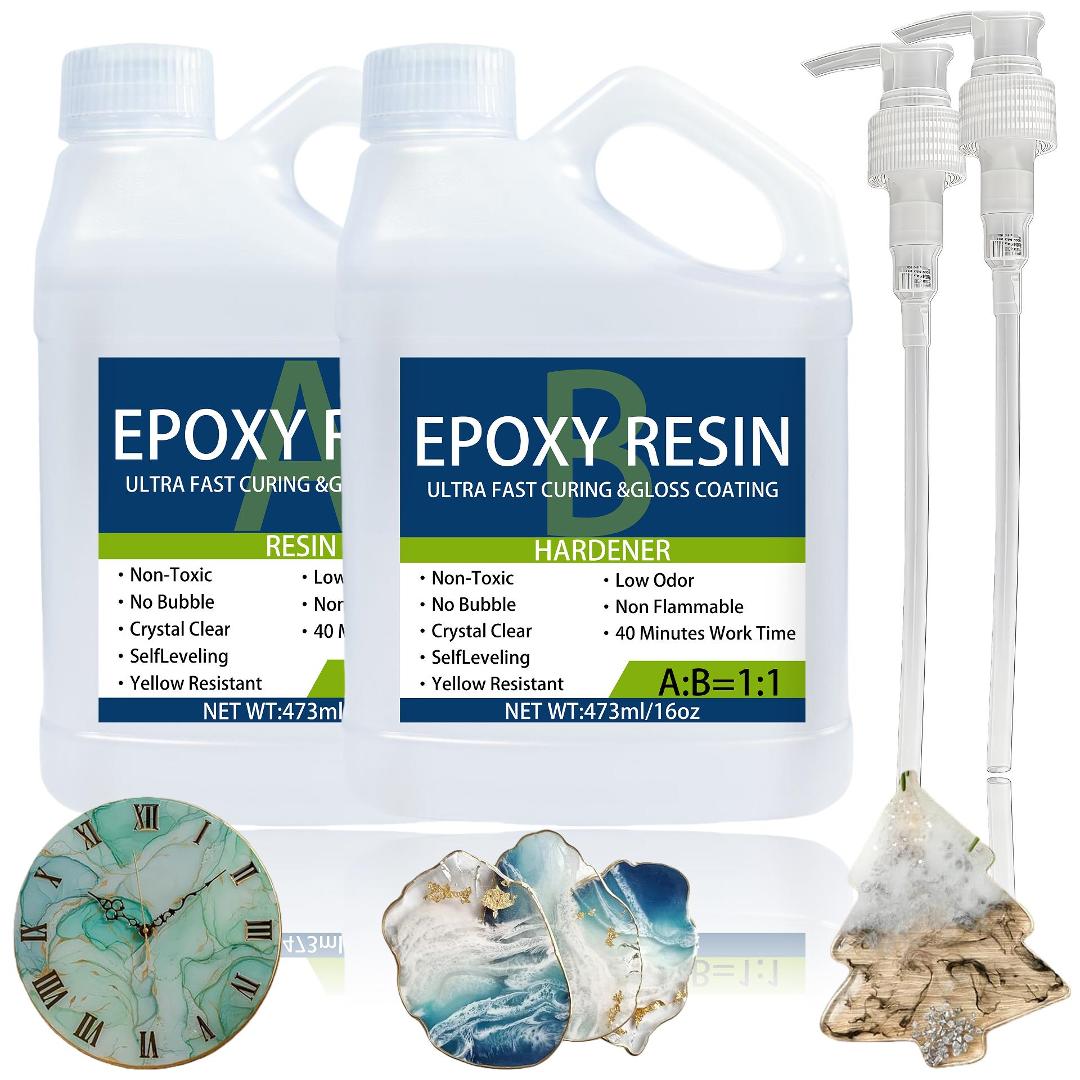 Resin Art Ratio - طقم راتنجات الايبوكسي 32 أونصة، قوي،