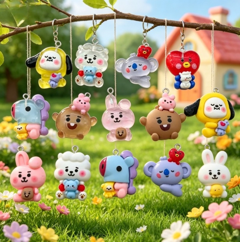 7 قطع من إكسسوارات BT21 الكرتو - مراجعة Resin Art And Craft وسعره