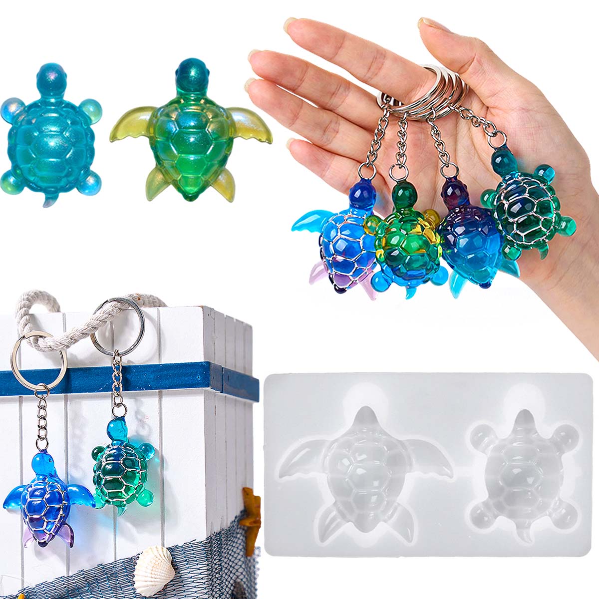 ثلاثية الأبعاد السلاحف البحرية - مراجعة Resin Art Uv وسعره